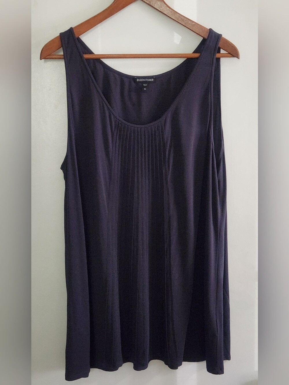 Eileen Fisher Silk Tank Top Size XL Slate Gray